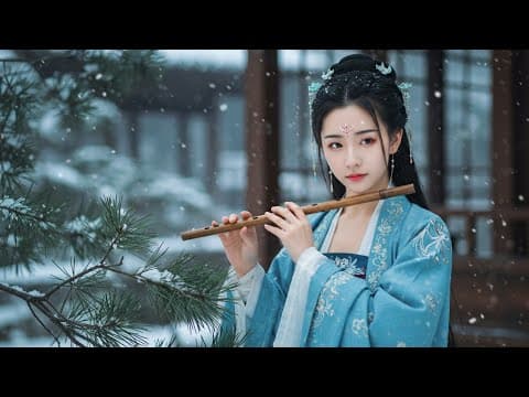 π¨οΈ Peaceful Chinese in Snowy Winter | Relaxing Guzheng & Bamboo Flute for Stress Relief π|3M by 3M Relaxing Music - Album Art