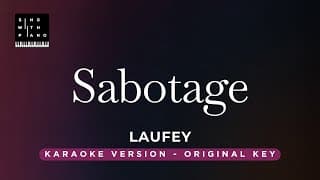 Sabotage - Laufey - Piano Instrumental Cover with Lyrics