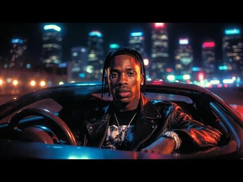 Travis Scott feat Lil Baby - Skyline Hustlers by Drøpzone AI - Album Art