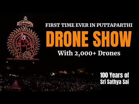 2,000+ Drones Show | First Time Ever in Puttaparthi | Offered by Media Centre by Sri Sathya Sai - Album Art