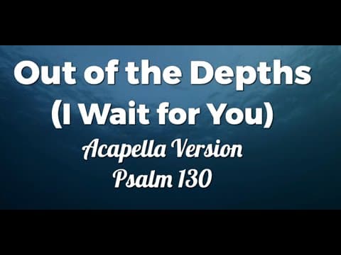 A Cappella Worship & Harmony 🙏 "Out of the Depths" by Calvin Wilson Road Music - Album Art